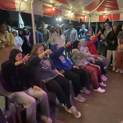 Hypnotized people at a Festival Party